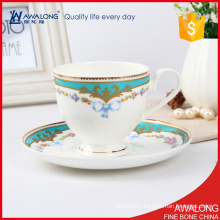 fine bone china material European coffee set / classical coffee cup and saucer set for 6 persons